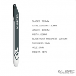 ALZRC - R Carbon Fiber Blades -700mm - Orange